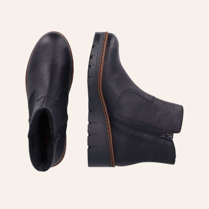 Rieker Damesko Svart W