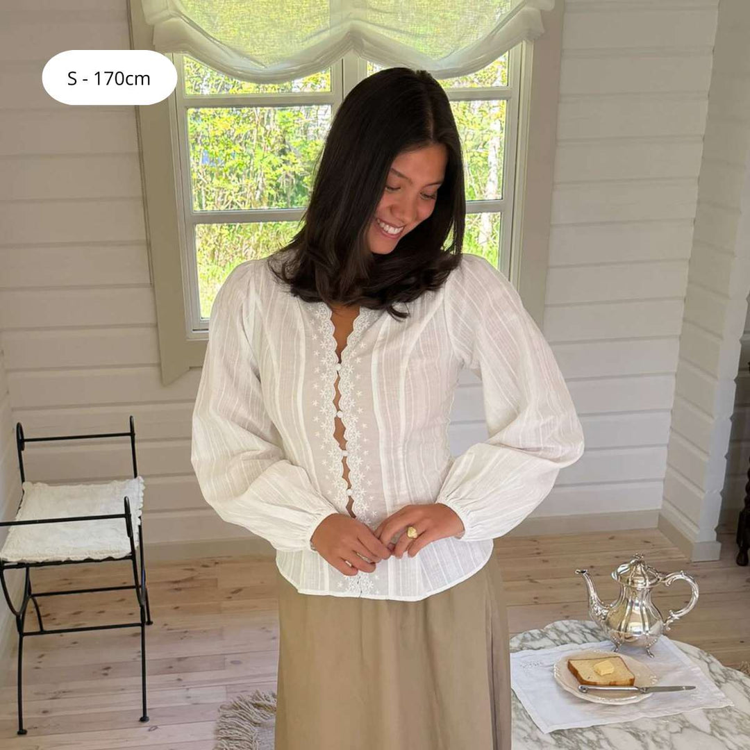 BYIC HazelIC Shirt White Embroidery