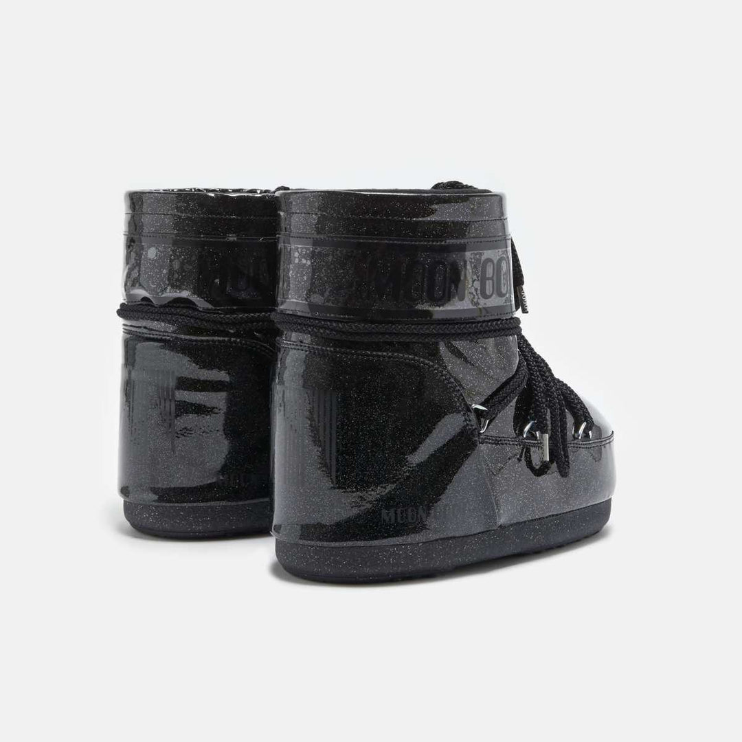 Moon Boots Icon Low Glitter Black W
