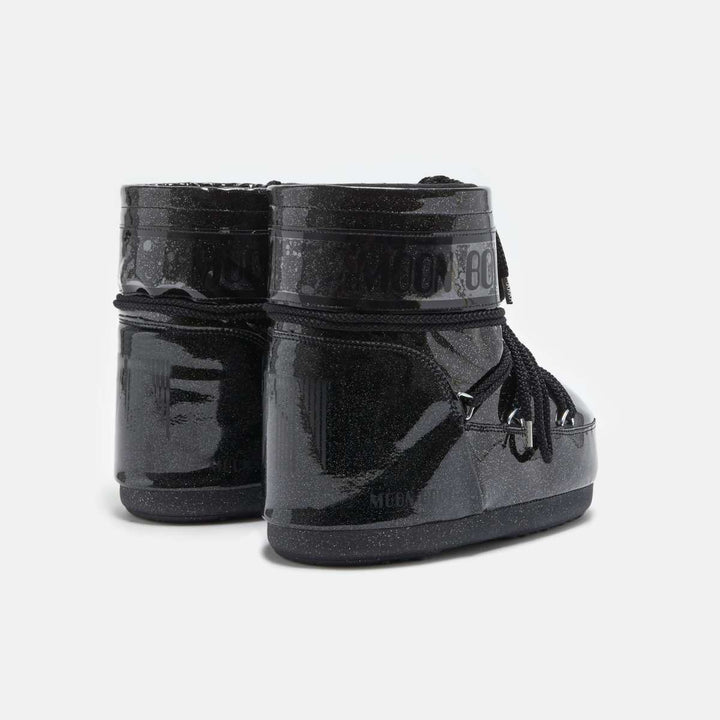 Moon Boots Icon Low Glitter Black W