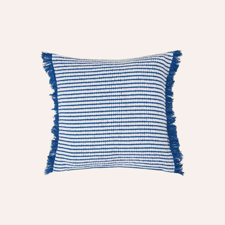 Lexington Heavy Striped Pillow Cover Blue/White 50x50