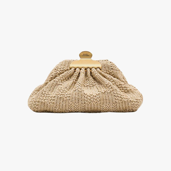 Marc Jacobs The Small Claw Clip Clutch Woven Natural