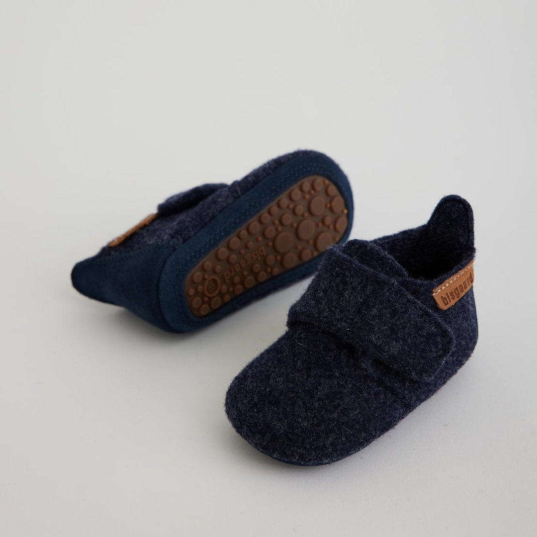 Bisgaard Tøfler Ull Navy B