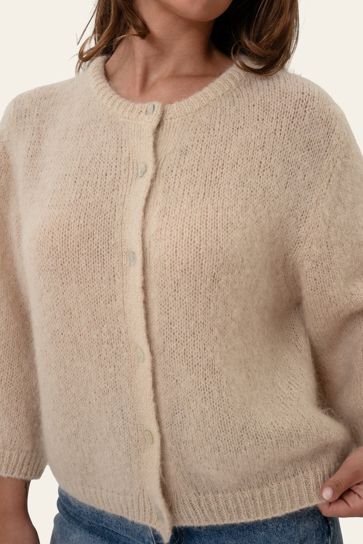 IdaIC 3/4 Cardigan Beige