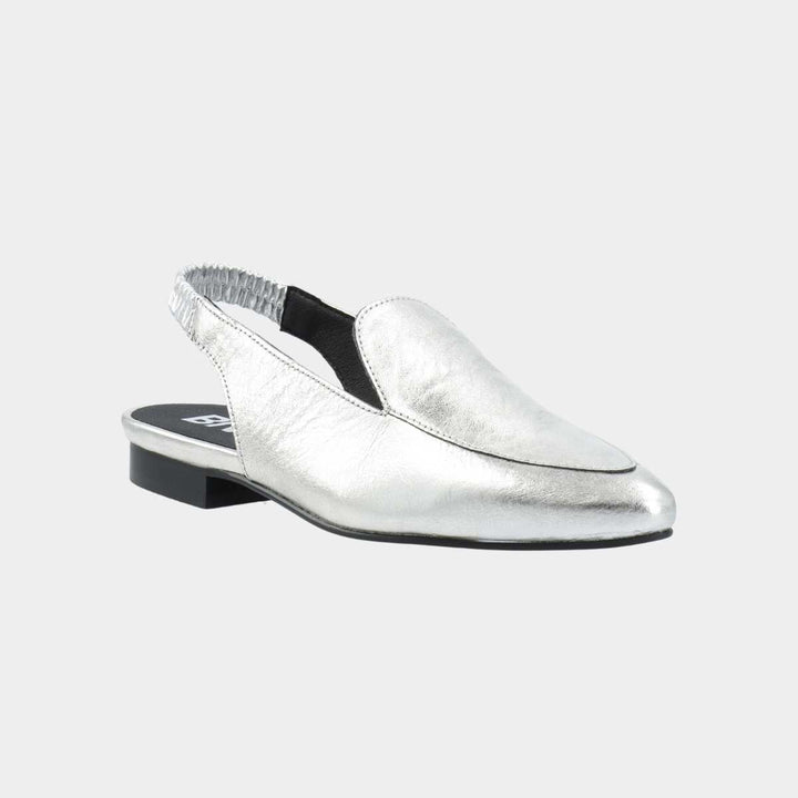Bianco Biatracey Slingback Metallic Leather Silver W