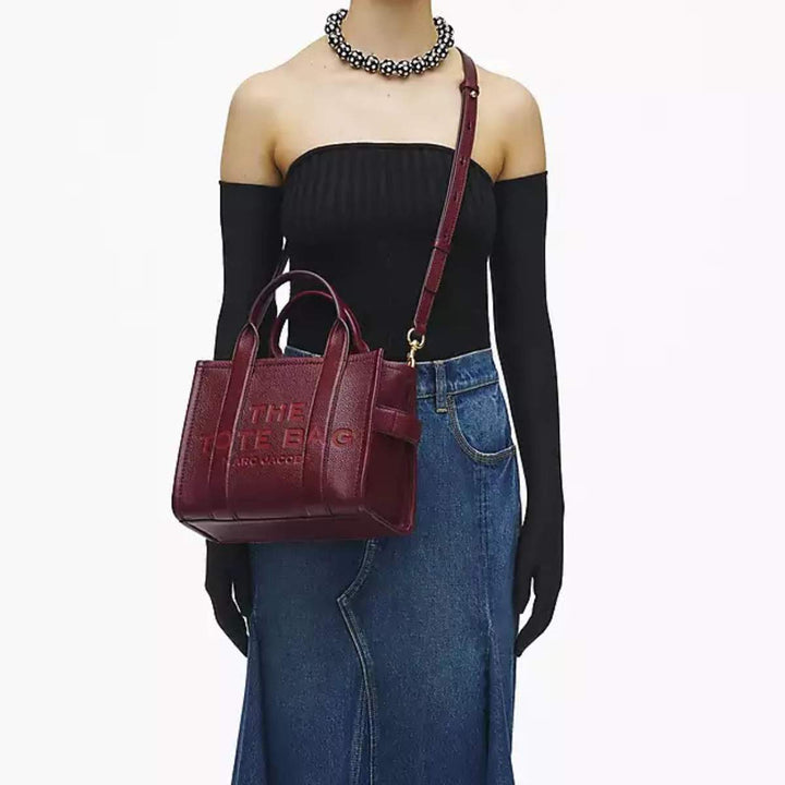 Marc Jacobs The Leather Medium Tote Bag Cherry