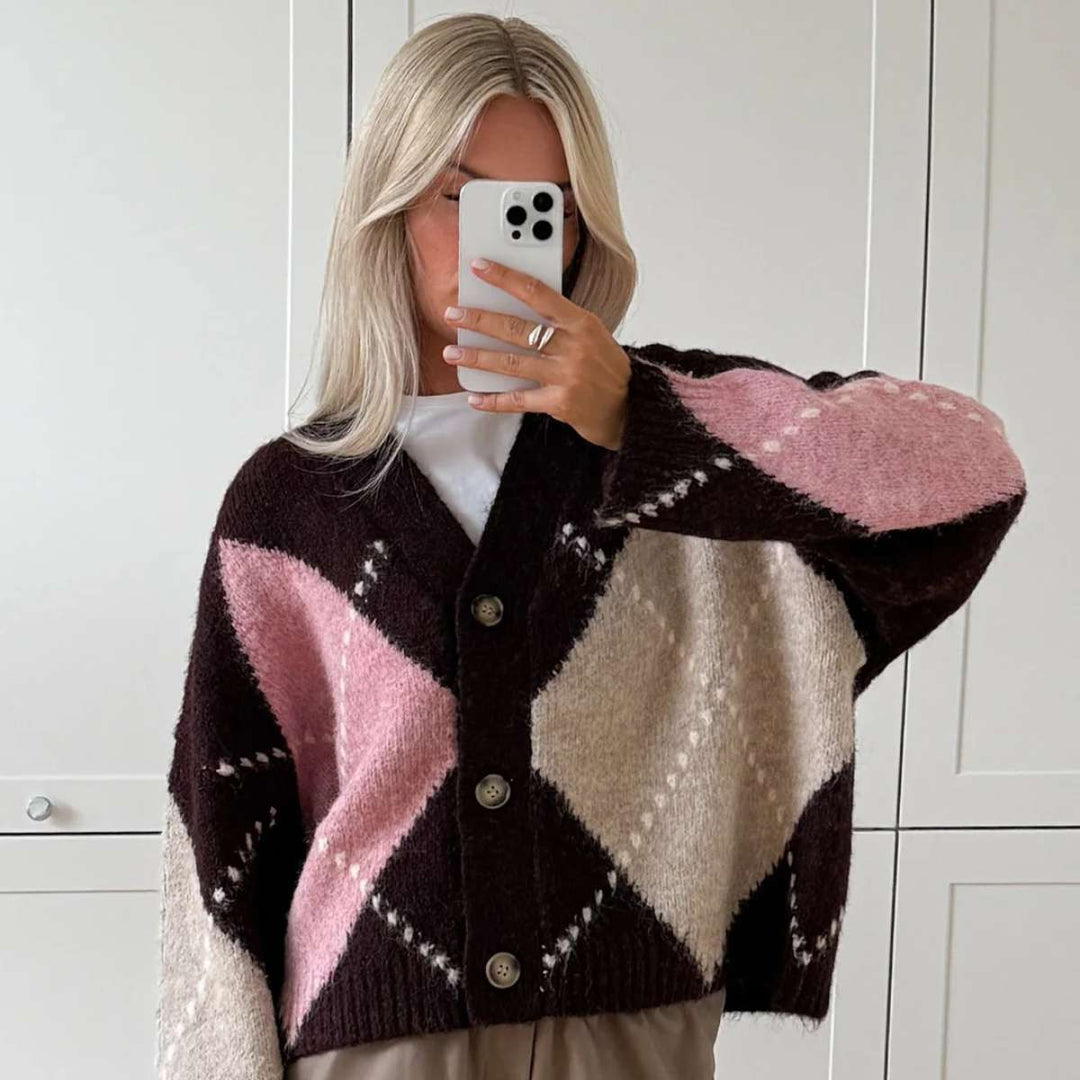 Noella N-Laiana Knit Cardigan Winetasting Mix