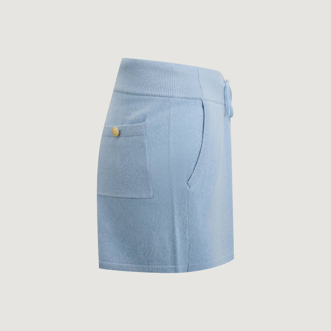 Monel Jill Cashmere Shorts Light Blue