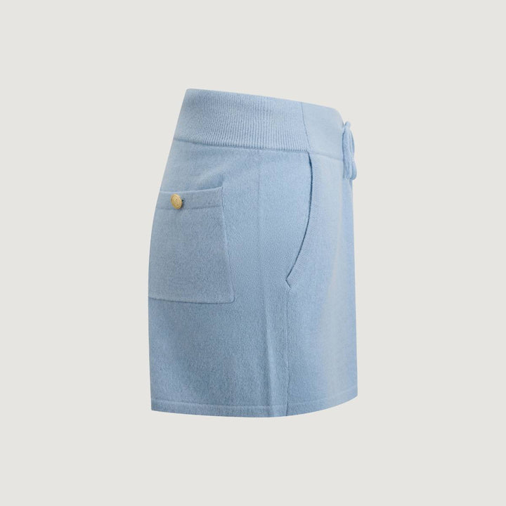 Monel Jill Cashmere Shorts Light Blue