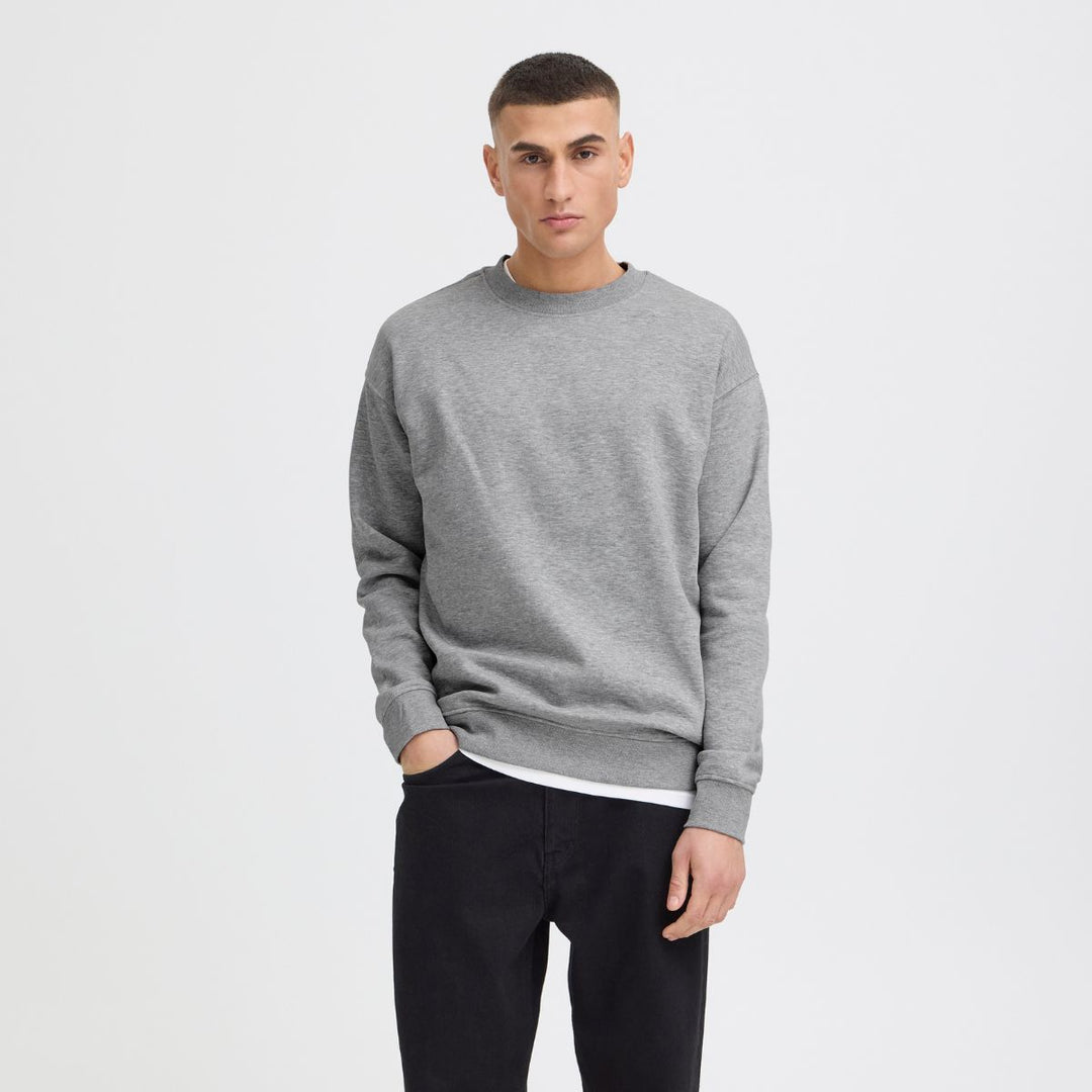 !Solid Sdlenz Crew Sw Light Grey Melange