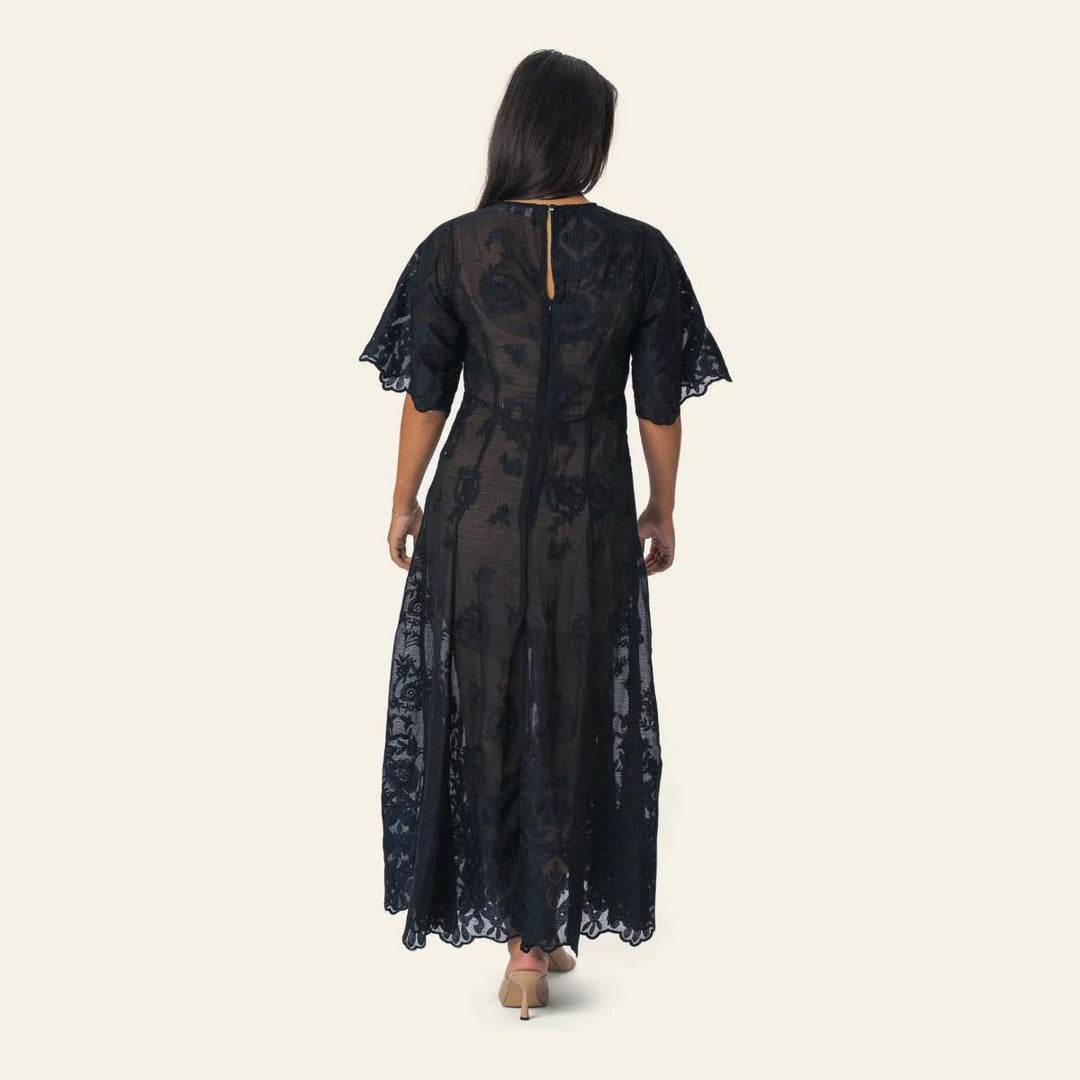 BYIC ElinorIC Lace Long Dress Vintage Black