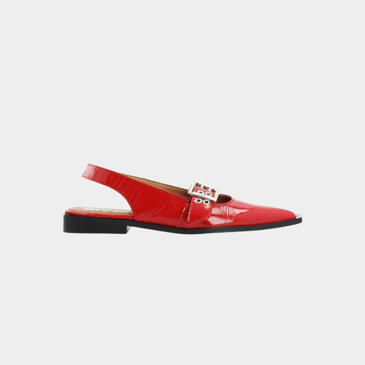 Bianco Biavictoria Single Buckle Slingback Red  W