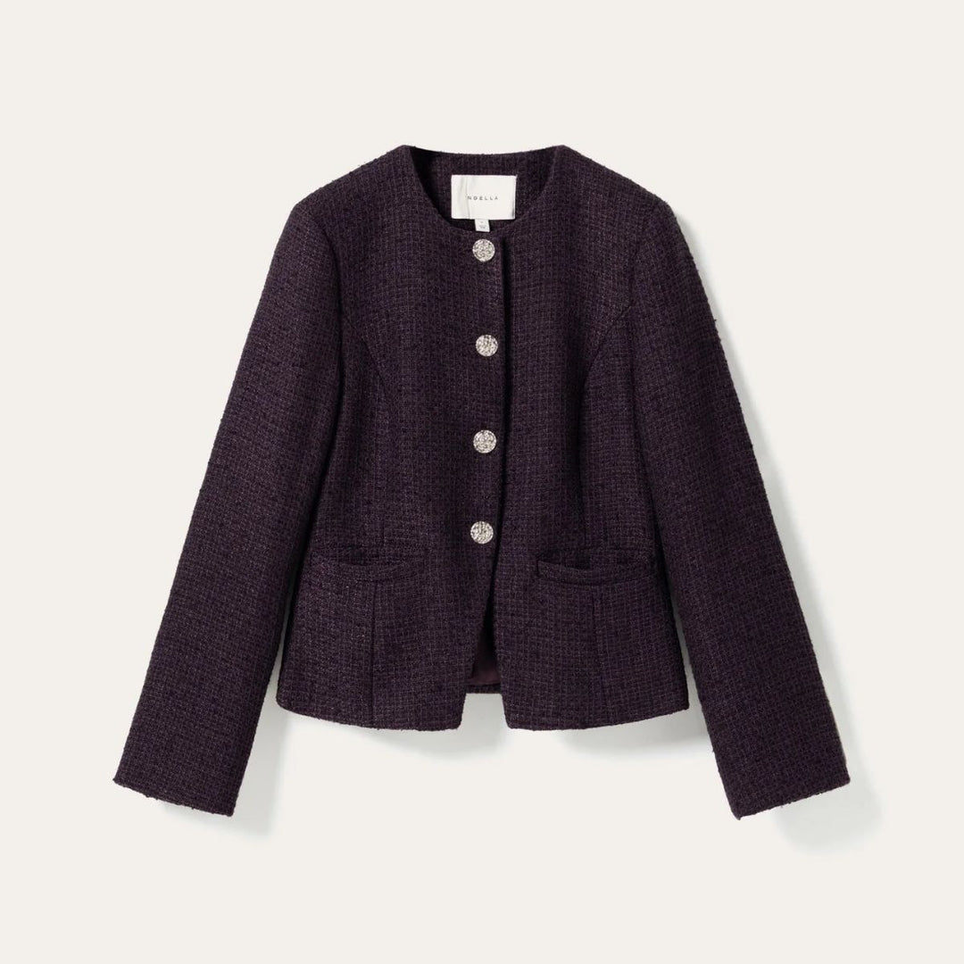 Noella N-Kasaundra LS Blazer Dark Plum