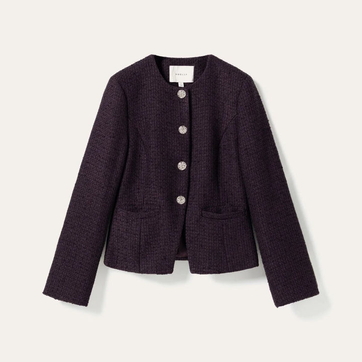 Noella N-Kasaundra LS Blazer Dark Plum