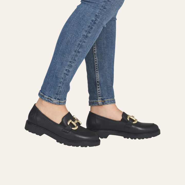 Rieker Mokasin Svart W