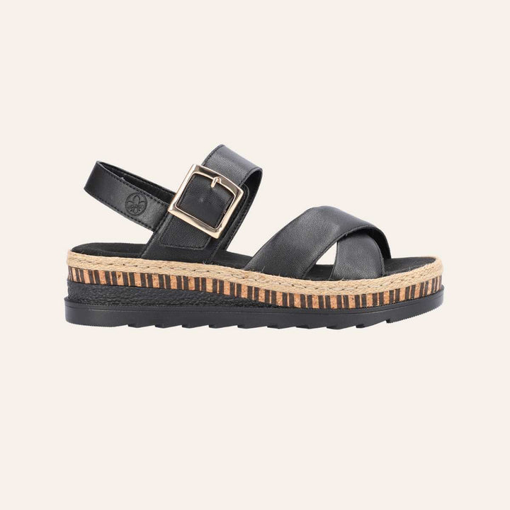 Rieker Sandal V7951 Svart W