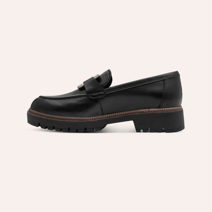 Tamaris Leather Slipper Black W