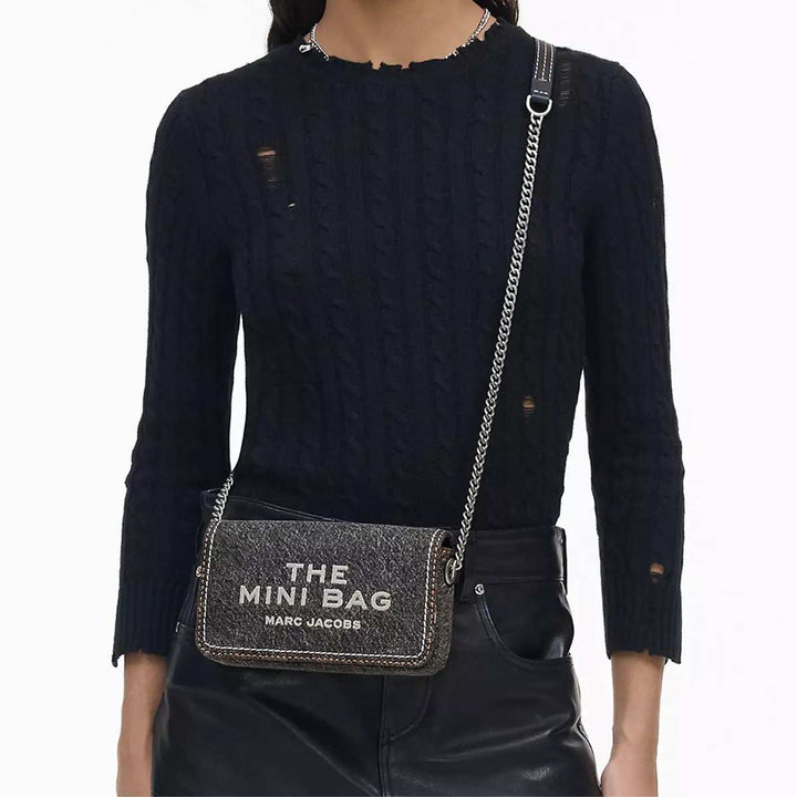 Marc Jacobs The Mini Bag Denim Black Wash