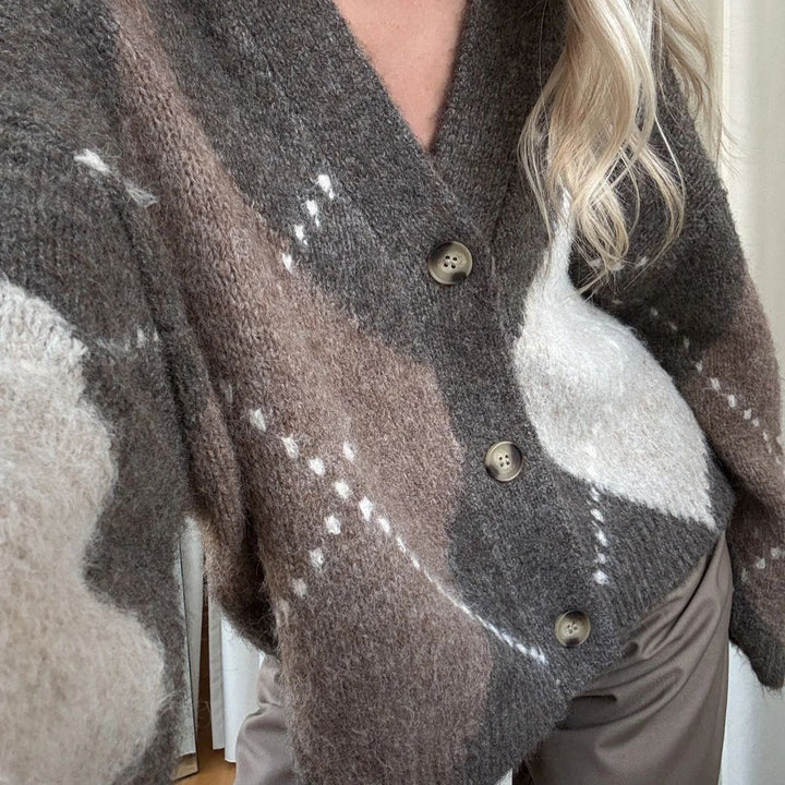 Noella N-Laiana Knit Cardigan Ash Brown Mix