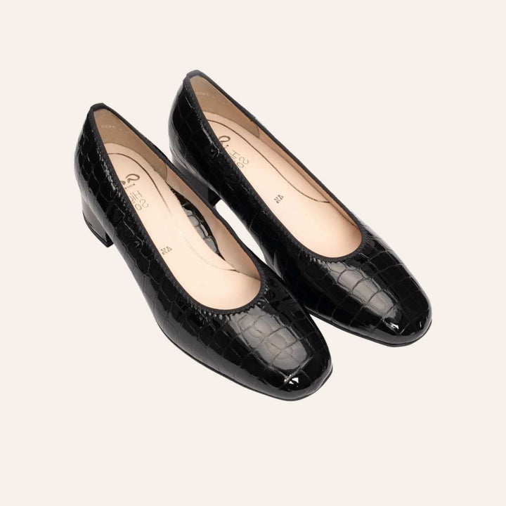 ARA Pumps H-Lest Svart Krokodille W