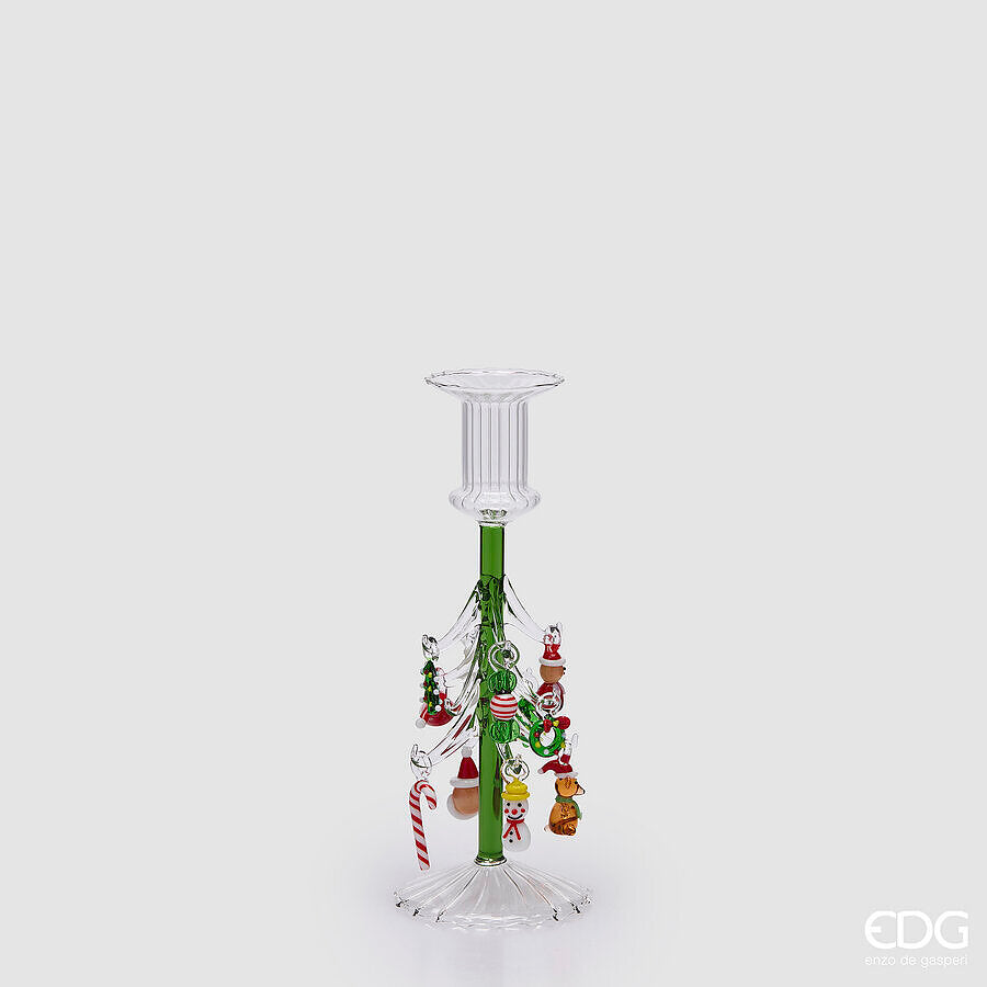 EDG Portacandela Pino Decori H.20 D.8