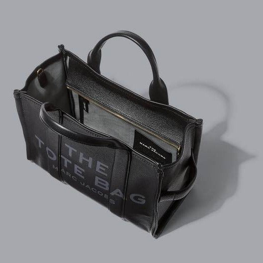 Marc Jacobs Leather Tote Bag Medium Tote Svart