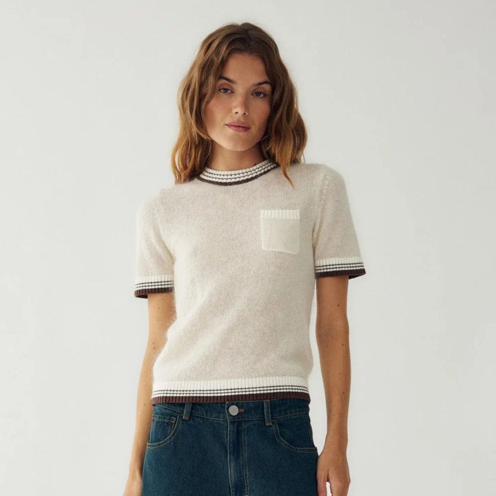 Noella Marthy Knit Ivory Brown