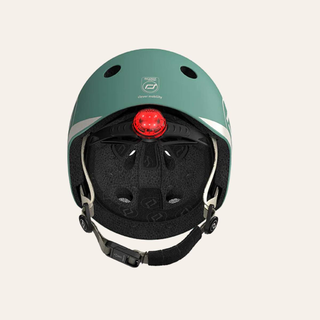 Scoot & Ride Sykkelhjelm 45-51cm m/LED Forest