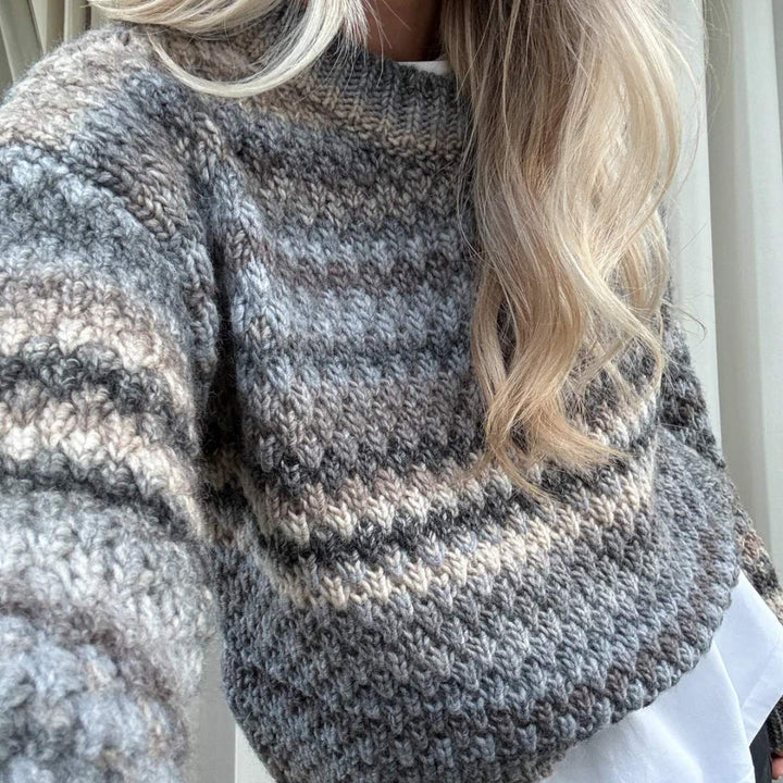Noella Gio Knit Sweater Light Grey Mix