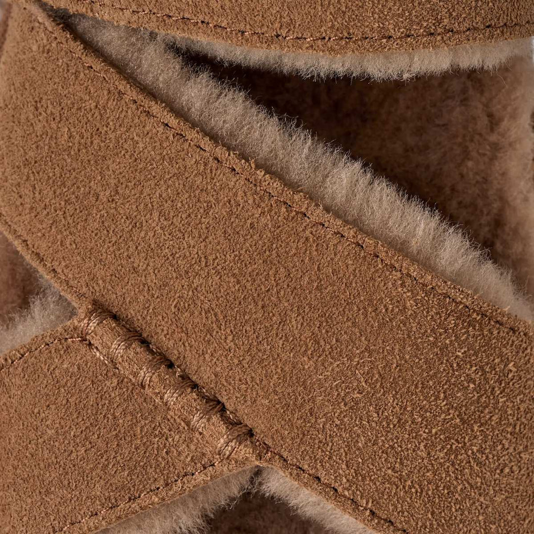 UGG Greenport Cross Strap Slide Chestnut W