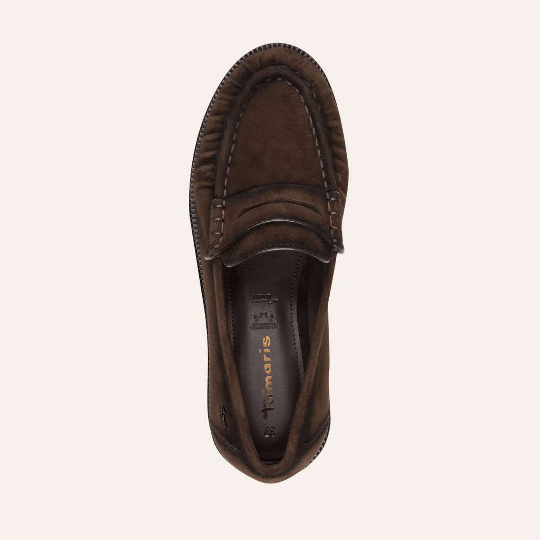 Tamaris Mokasin Crinkle Toes Mocca W