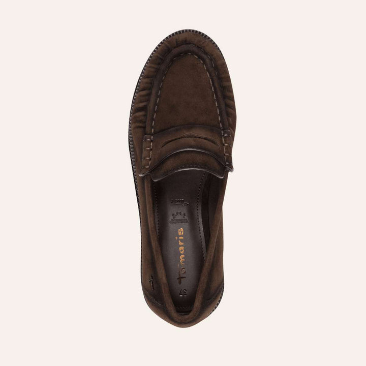Tamaris Mokasin Crinkle Toes Mocca W