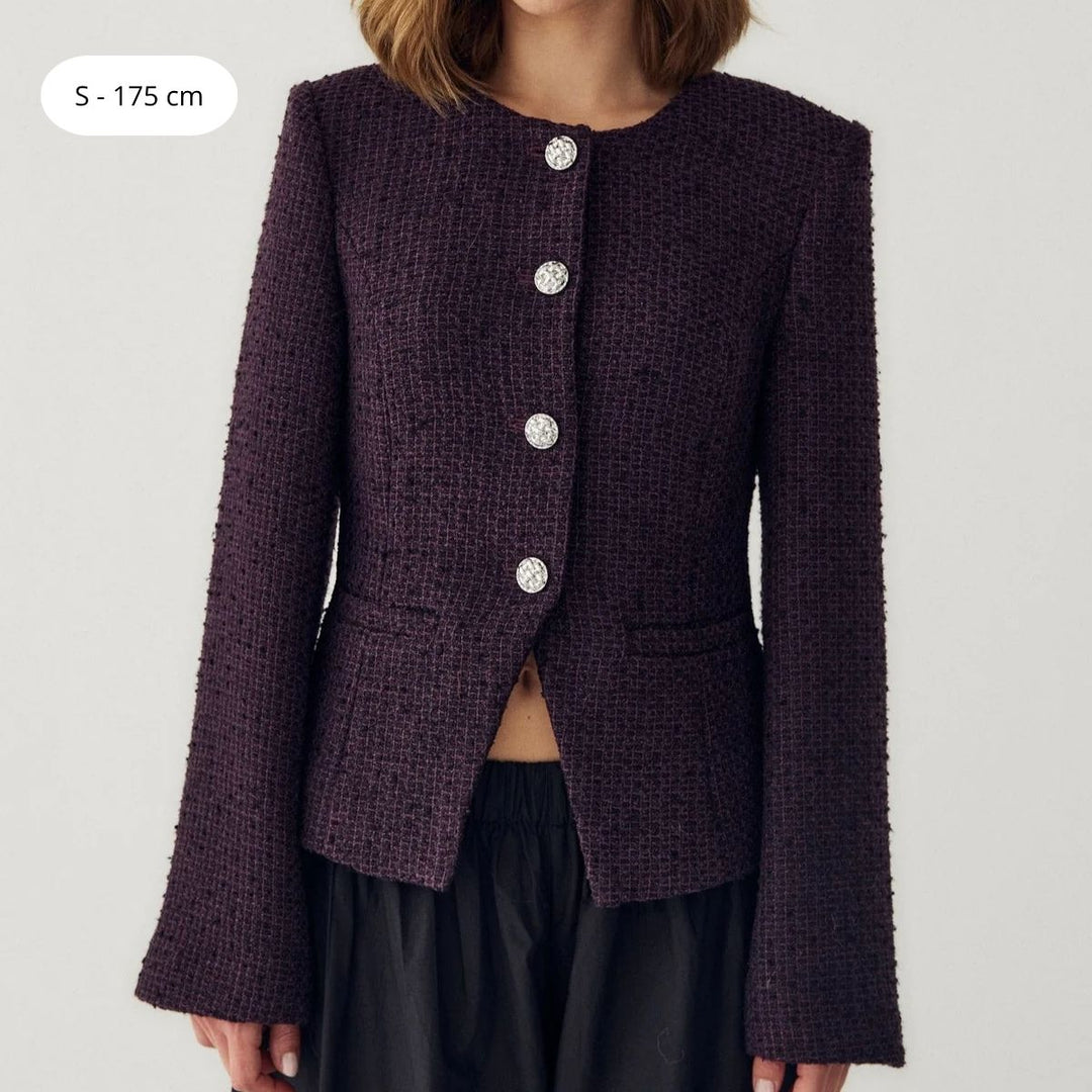 Noella N-Kasaundra LS Blazer Dark Plum