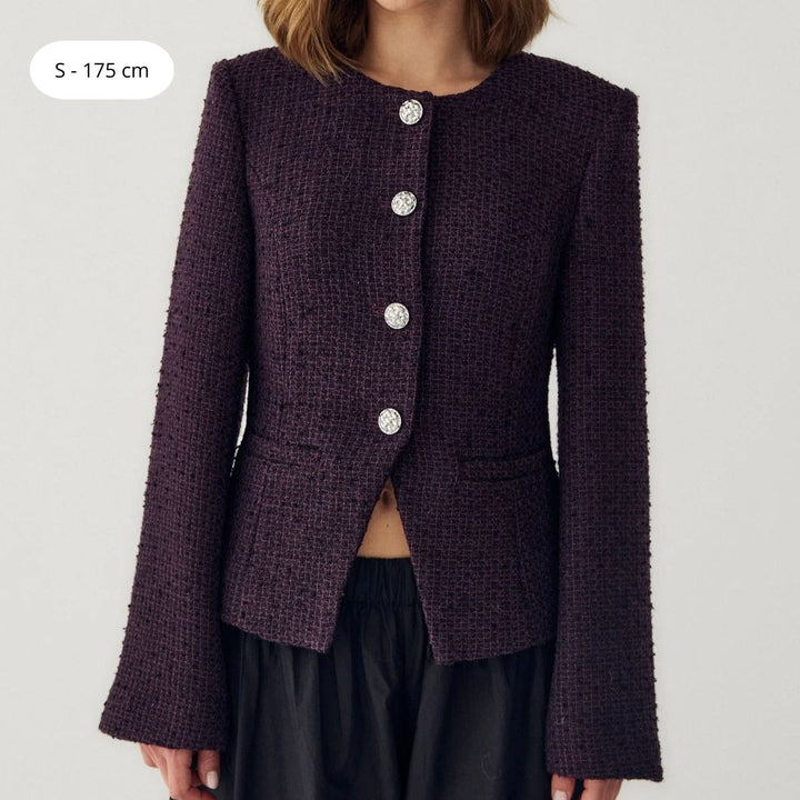 Noella N-Kasaundra LS Blazer Dark Plum