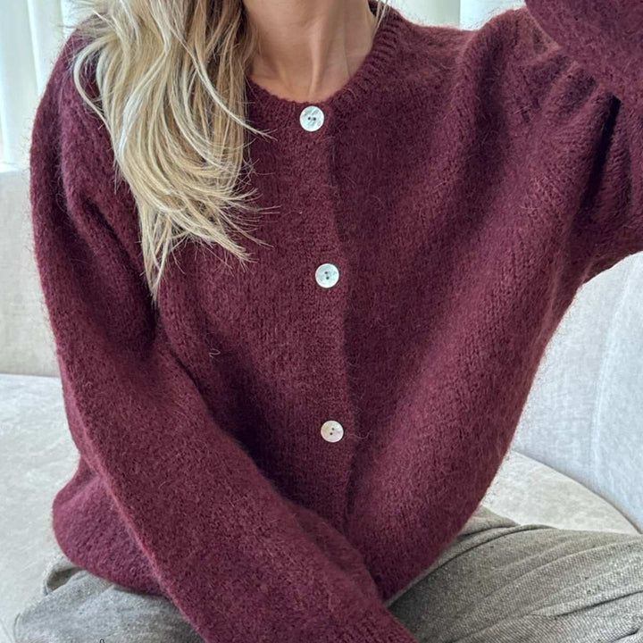 BYIC Idaic Cardigan Bordeaux