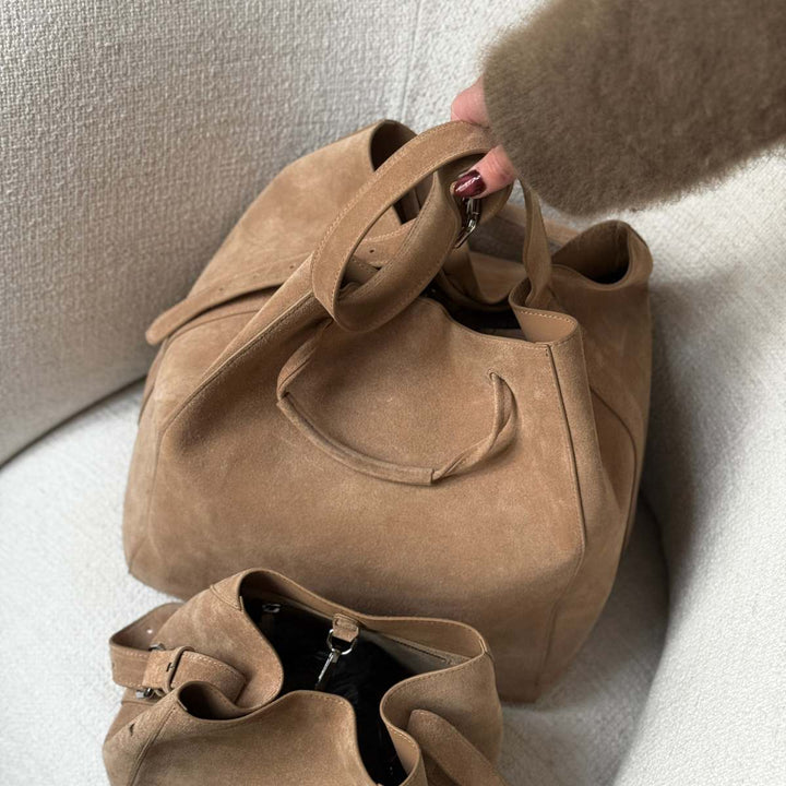 Jim Rickey Sac Large Suede Wet Sand