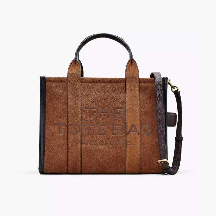 Marc Jacobs The Medium Tote Suede Leather Blocked Copper