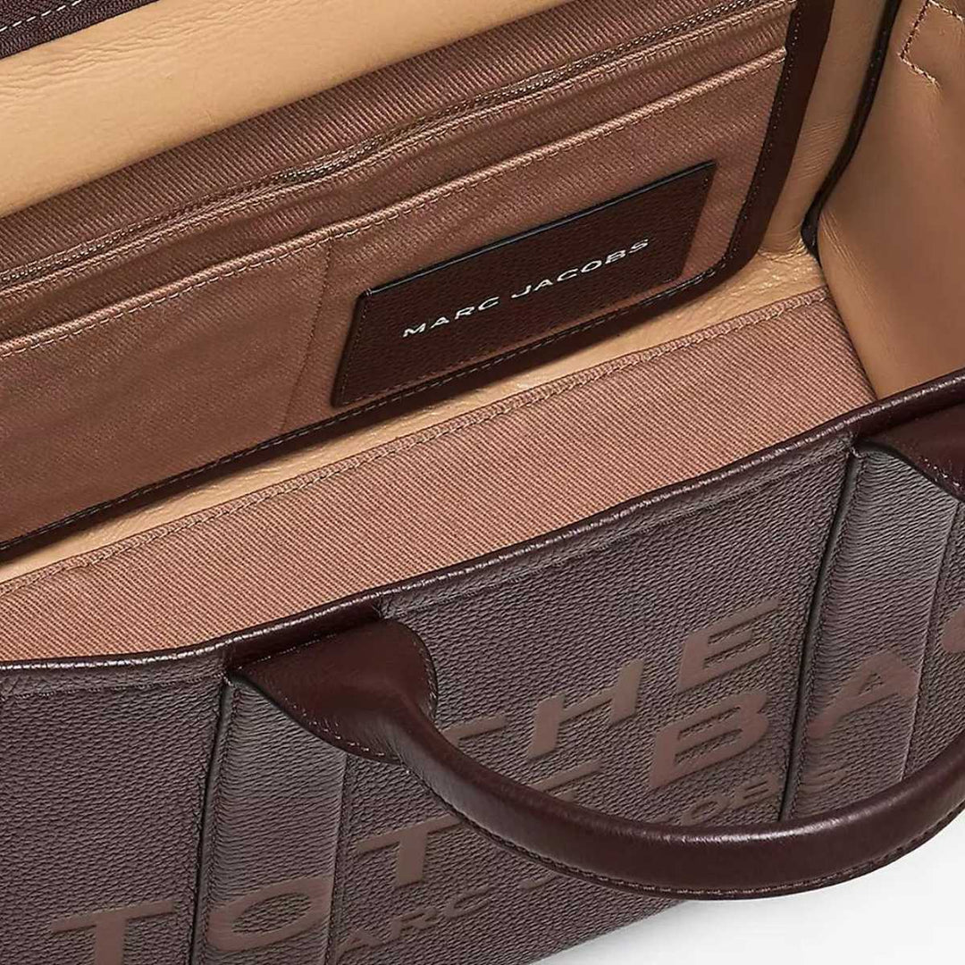 Marc Jacobs Leather Tote Bag Medium Tote Ganache