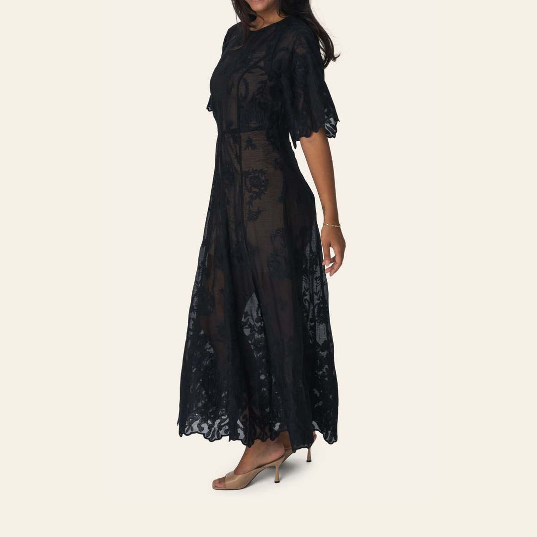 BYIC ElinorIC Lace Long Dress Vintage Black