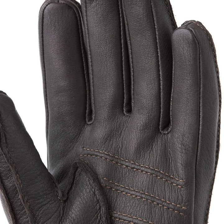 Hestra Deerskin Primaloft Rib Dark Brown M