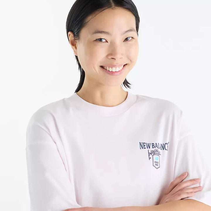 New Balance Grab A Bite London Oversized T-Shirt Pink Salt