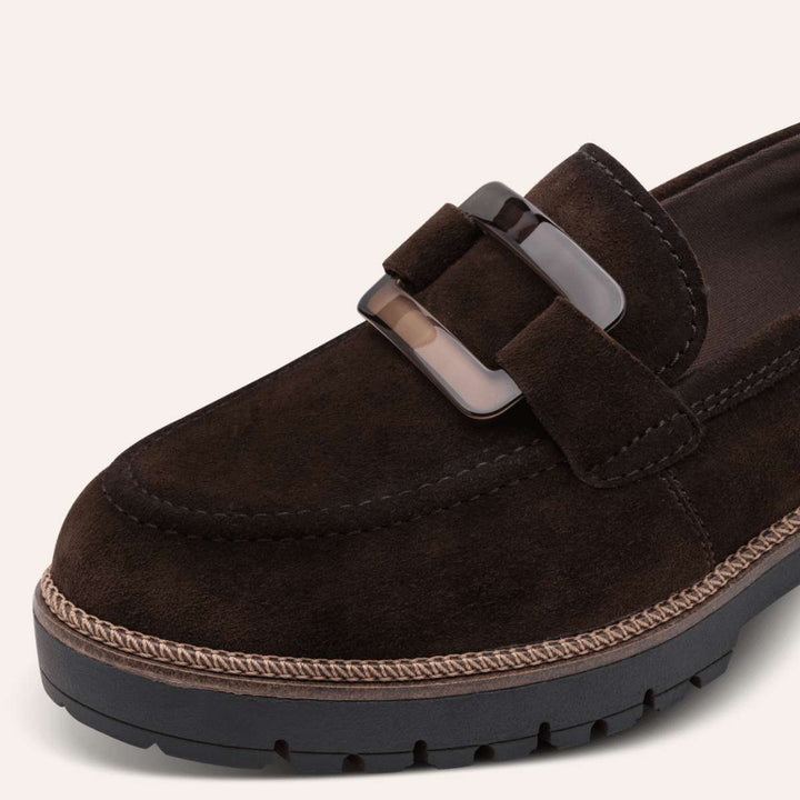 Tamaris Leather Slipper Brown W