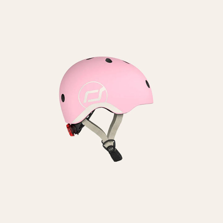 Scoot & Ride Sykkelhjelm 45-51cm m/LED Rose