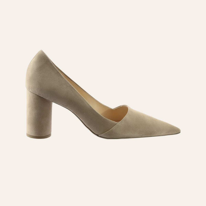 Høgl Pumps Semsket Skinn Taupe W