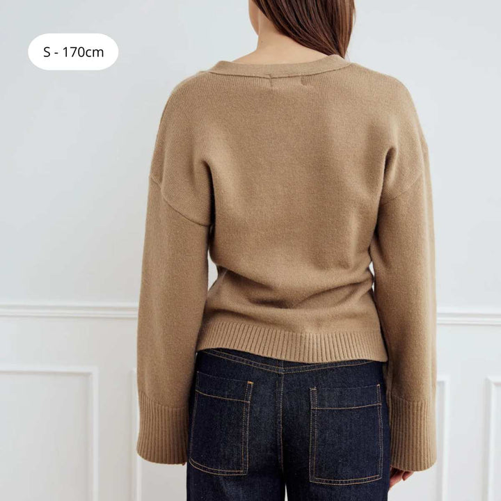 Noella Lenyx Knit Cardigan Timber Brown Melange