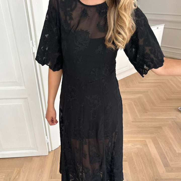 BYIC ElinorIC Lace Long Dress Vintage Black