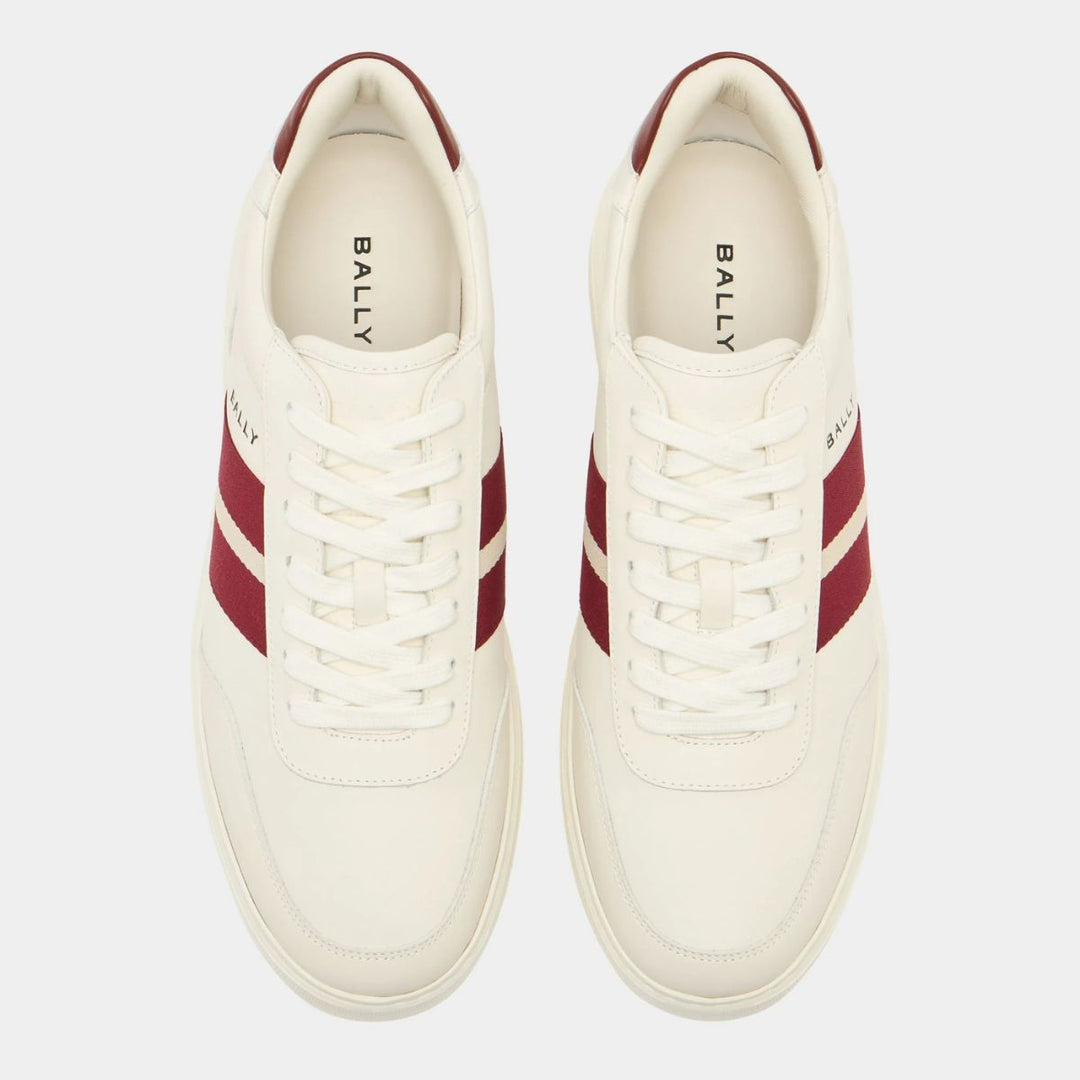 Bally Lift Sneaker White and Red Leather M