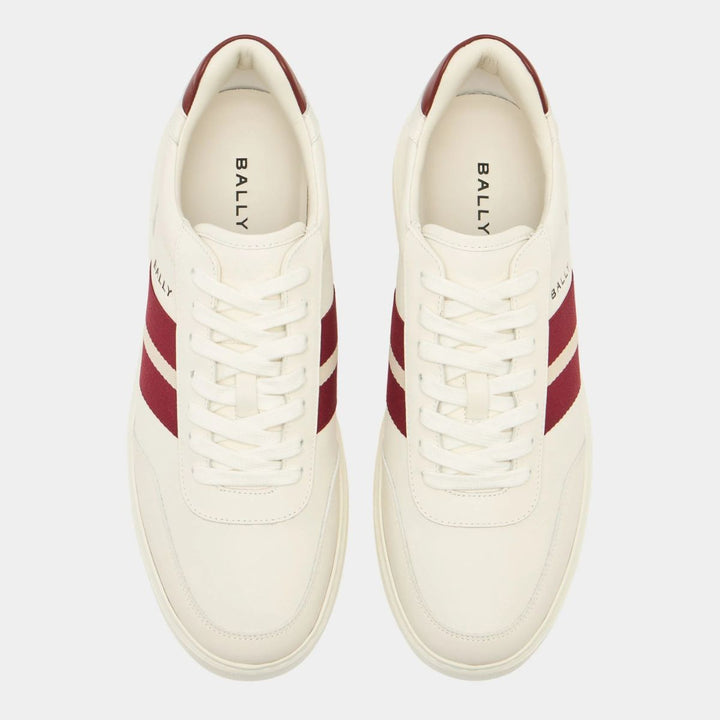 Bally Lift Sneaker White and Red Leather M