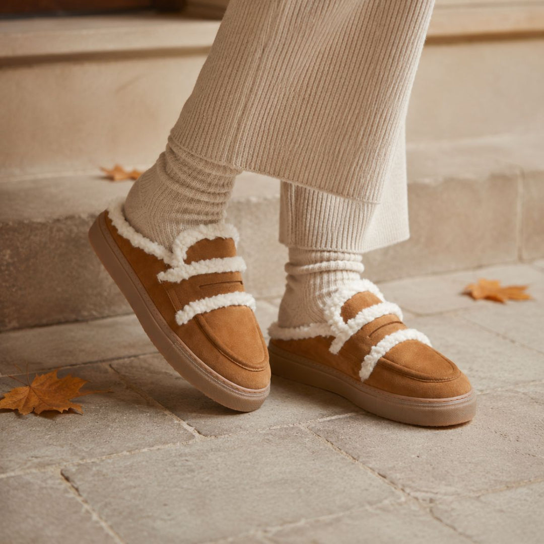 Inuikii Mule Wool Brown W - tøffel fra Inuikii