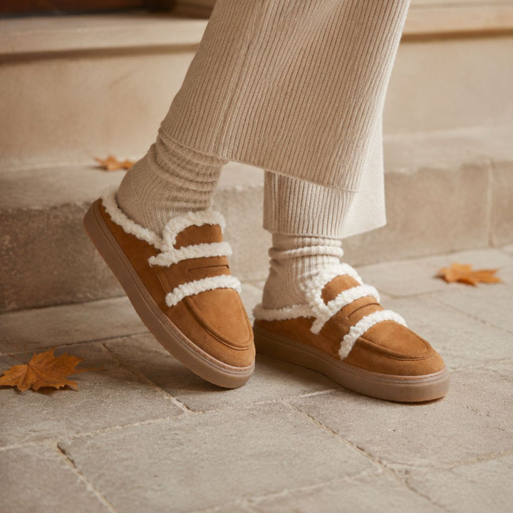 Inuikii Mule Wool Brown W - tøffel fra Inuikii